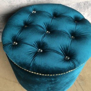 Каретная стяжка круглого пуфа